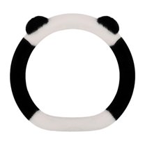 Nishiyuenyi Generic Car Steering Wheel Cover, Steering Wheel Protector Cover, Decorative Car D Shape Black White