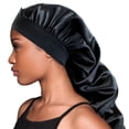 thumbnail image 4 of (3 pack) Evolve Large Satin Braid Bonnet, Black, 4 of 6