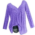 thumbnail image 1 of Pompotops Blouse à Manches Longues Col en V Imprimée pour Femmes Grande Taille Pull Tops Chemise Liquidation, 1 of 8