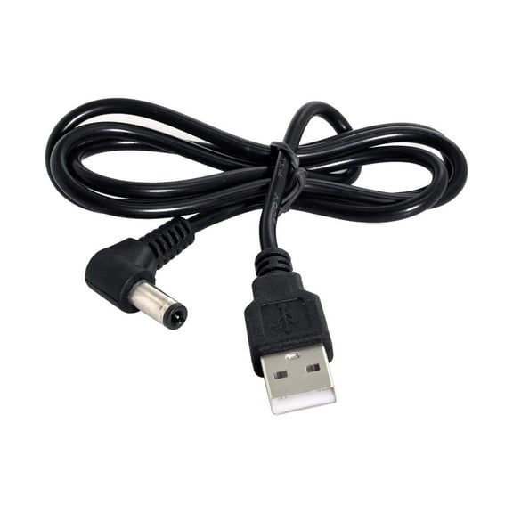 FVH USB 2.0 A Type Male to Right Angled 90 Degree 5.5 x 2.5mm DC 5V Power Plug Barrel Connector Charge Cable