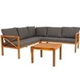 thumbnail image 1 of Sunnydaze Edisto 4-Piece Patio Conversation Set - Natural Gray, 1 of 10