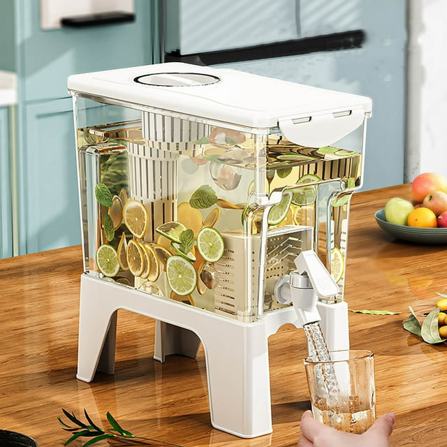 TIMIFIS Cold Water Refrigerator Cold Water Kettle with Faucet, Household Fruit Tea Beverage Bucket, Fruit Kettle, Summer Cold Storage, Large Capacity Cold Water Kettle Kitchen Gadgets Kitchen Gadgets