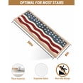 thumbnail image 4 of Stair Treads for Wooden Steps, Retro American Flag Peel and Stick Stair Treads with Reusable Adhesive, White Star Red Blue US Flag Non Slip Indoor Stairs Runner Rugs Mats for Elders Dogs 8"x30" 10PCS, 4 of 7