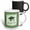Multicolor, variant on 3drose, Graduation Cap, Diploma, Faded Dots, Green Frame, Leaves, 2018, Green, 11oz Two-tone Black Mug