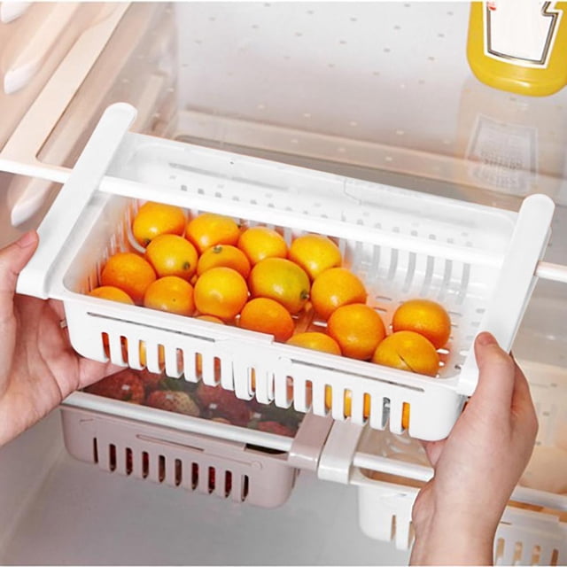 Estante de almacenamiento ajustable para refrigerador, estante para nevera, organizador de cocina (blanco) Likrtyny 3es5dw8dh5wp0qg4