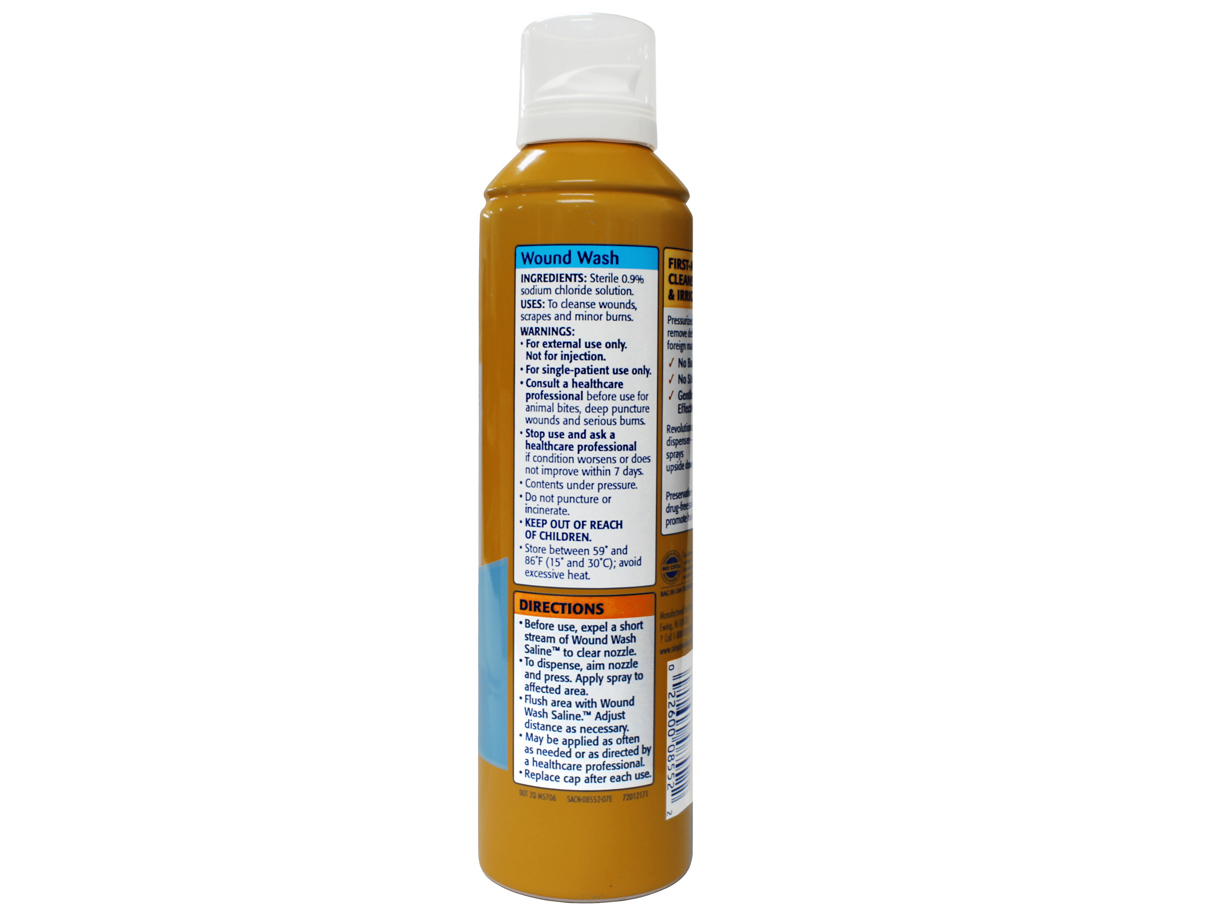 Wound Wash Simply Saline  7.1 oz. Pump Spray Can Pack of 2