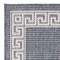 thumbnail image 3 of SAFAVIEH Machine Washable Rug Indoor/Outdoor Bermuda Collection - Bermuda Malanie Geometric Bordered Indoor/Outdoor Runner Rug Dark Blue/Ivory, 2' x 8', 3 of 5