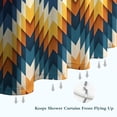 thumbnail image 6 of Orange Geometric Pattern Shower Curtain 84"x72" ,Bathroom Decorative Shower Curtains Set with 12 Hooks,Modern Waterproof Washable Shower Curtain, 6 of 6
