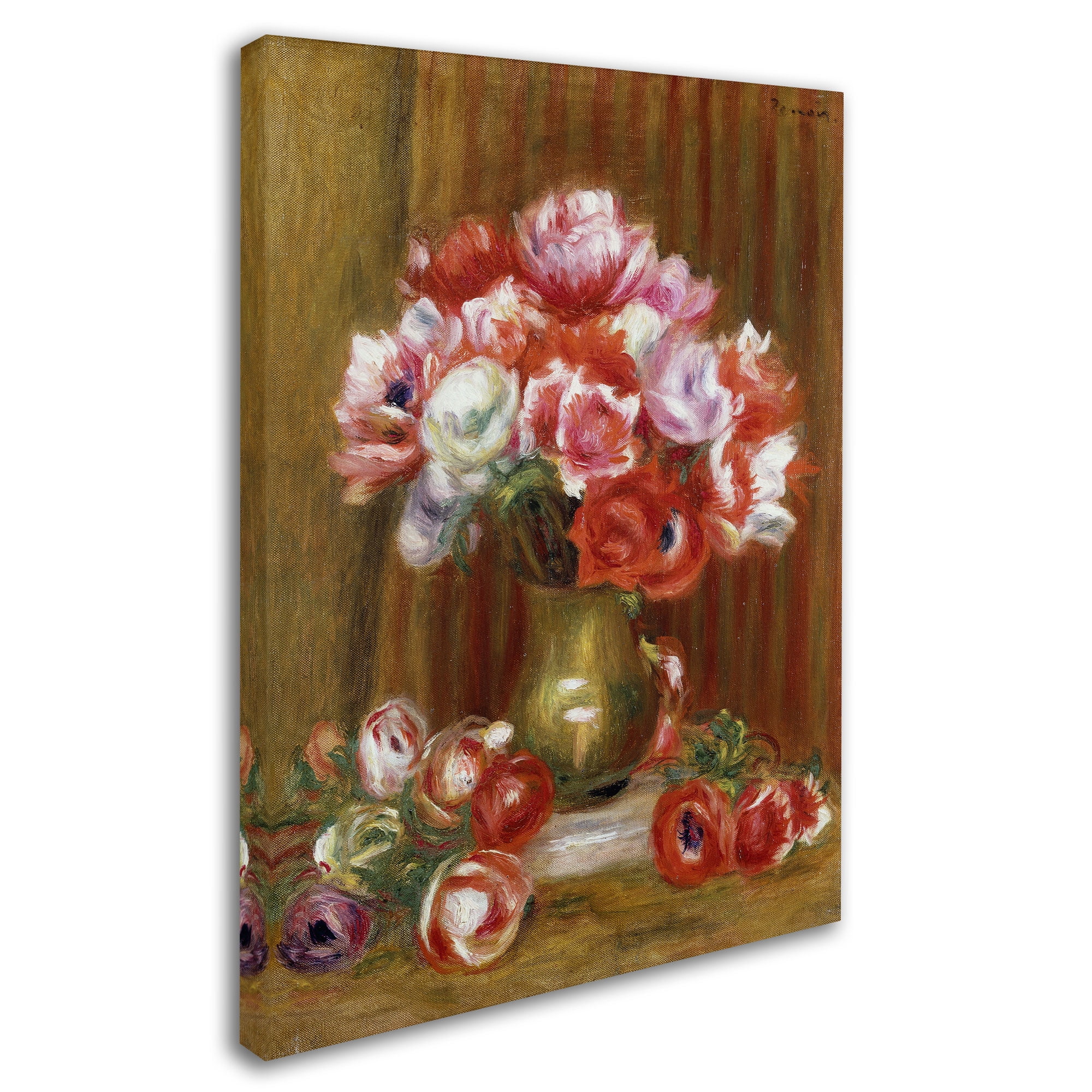 Trademark Fine Art "Anemones" 1909 Canvas Art by Pierre-Auguste Renoir