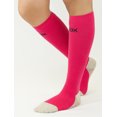 thumbnail image 2 of Graduated Compression Socks for Men &amp; Women | MDSOX 20-30 mmHg | (Pink, X-Large) - Best Choice, Ideal for Everyday Use, Travel, Running, Maternity Pregnancy, Nursing, Circulation &amp; Recovery, 2 of 5
