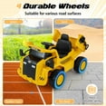 thumbnail image 6 of Infans Kids Ride on Dump Truck w/2.4G Remote Control Working Megaphone Sand Shovel, 6 of 7