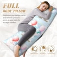 thumbnail image 5 of Gaeub Cute Elephant Printed Long Body Pillowcase Envelope Closure 1 Pack Wrinkle for Night Sweats - 20x54 in, 5 of 8