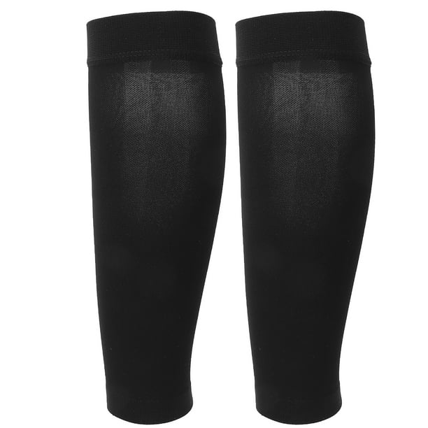 Calcetines de compresión para pantorrillas para mujer, suaves y elásticos, moldeadores de piernas para correr (negros, XXL)