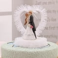 thumbnail image 3 of Wedding Couple Figurine Cake Topper Decoration Romantic Keepsake Gift Crystal, 3 of 6