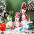 thumbnail image 2 of 4 Navidad muñeco de nieve envoltura de manzana decoraciones navideñas creativa Nochebuena caja de manzana bolsa de mano bolsa de regalo de dulces 25*8cm, 2 of 5