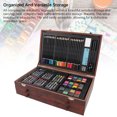 thumbnail image 3 of Ensemble d'Art en Bois, Kit de Peinture et Dessin Robuste, Boîte de Rangement Pliable 142 Pcs pour l'École, 3 of 7