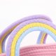 thumbnail image 5 of Pink Woven Rainbow Handle Bag Portable Storage Bag Handwoven, 5 of 5