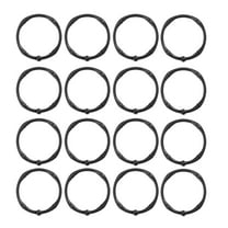 ROSENICE 12Pcs Black Zinc Alloy Shower Rings Smooth Sliding for Bathroom Use