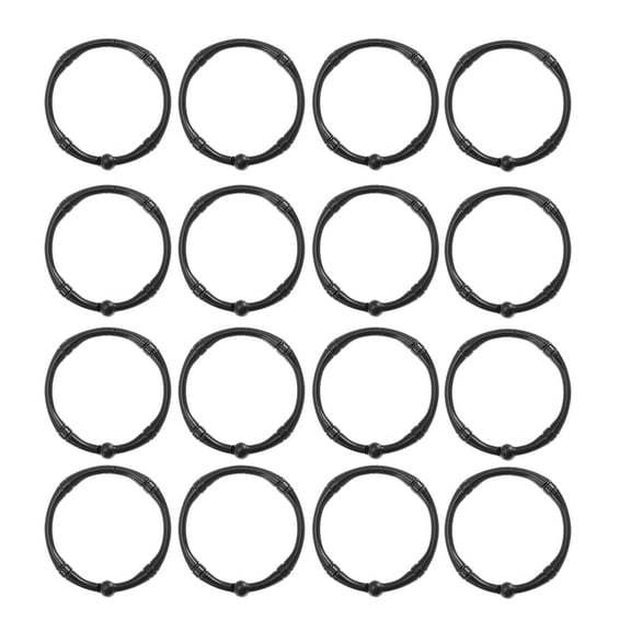 ROSENICE 12Pcs Black Zinc Alloy Shower Rings Smooth Sliding for Bathroom Use