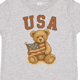 thumbnail image 4 of Inktastic Patriotic USA Teddy Bear with American Flag Boys or Girls Toddler T-Shirt, 4 of 5