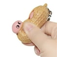 thumbnail image 4 of pdqouc Kids Teens Toy Stress Relief Fidget Toys Keychain Improve Focus Officer Toys Peanut Shape Bag's Hanging Pendant Creative Funny Birthday Gifts, 4 of 5