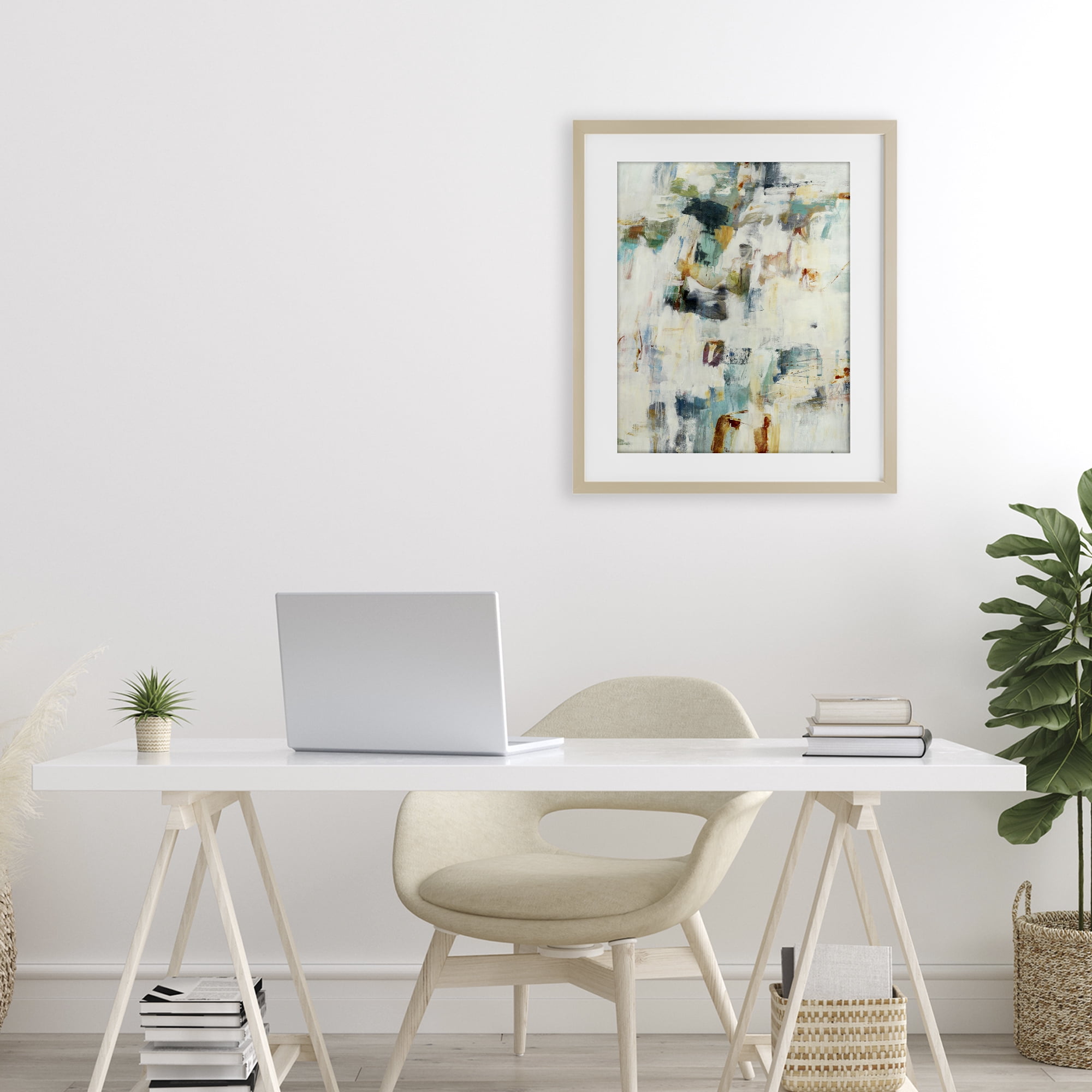 Stupell Industries Expressive Chaos Layers Birch Framed Print Under Glass, design by Lisa Ridgers