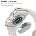 thumbnail image 6 of Hionly 2 Pack Case Built in Tempered Glass Screen Protector Compatible with Apple Watch Series 10 (2024) 46mm, Hard PC Case Overall Protective Cover - 1 Starlight + 1 Transparent, 6 of 9