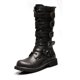 thumbnail image 4 of Botas altas de gran tamaño para hombre, estilo Martin, botas de cuero Crazy Horse para hombre, botas altas británicas, 4 of 6