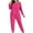 Hot Pink, variant on Utoimkio Women's Plus Size Pajama Sets Solid Color Soft 2 Piece Lounge Set Long Sleeve Pjs Long Pants Comfy Breathable Sleepwear Fall Clothes Set