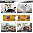 thumbnail image 7 of Pumpkins Spider Candy Corn Sink Splash Guard for Faucet 2 Packs Faucet Absorbent Mats, Halloween Theme Faucet Handle Drip Catcher for Kitchen, Bathroom,Sink Mat, Dish Drying Mat, 14.9"x5.5", 7 of 7