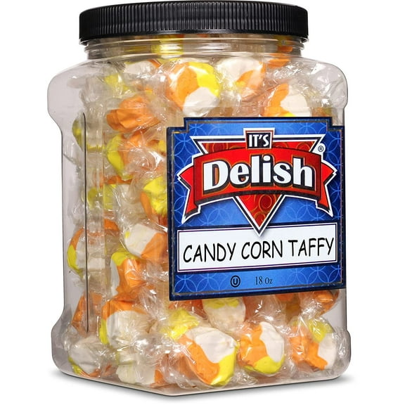 Candy Corn Style Taffy Chews by It's Delish, 18 OZ Jumbo Container