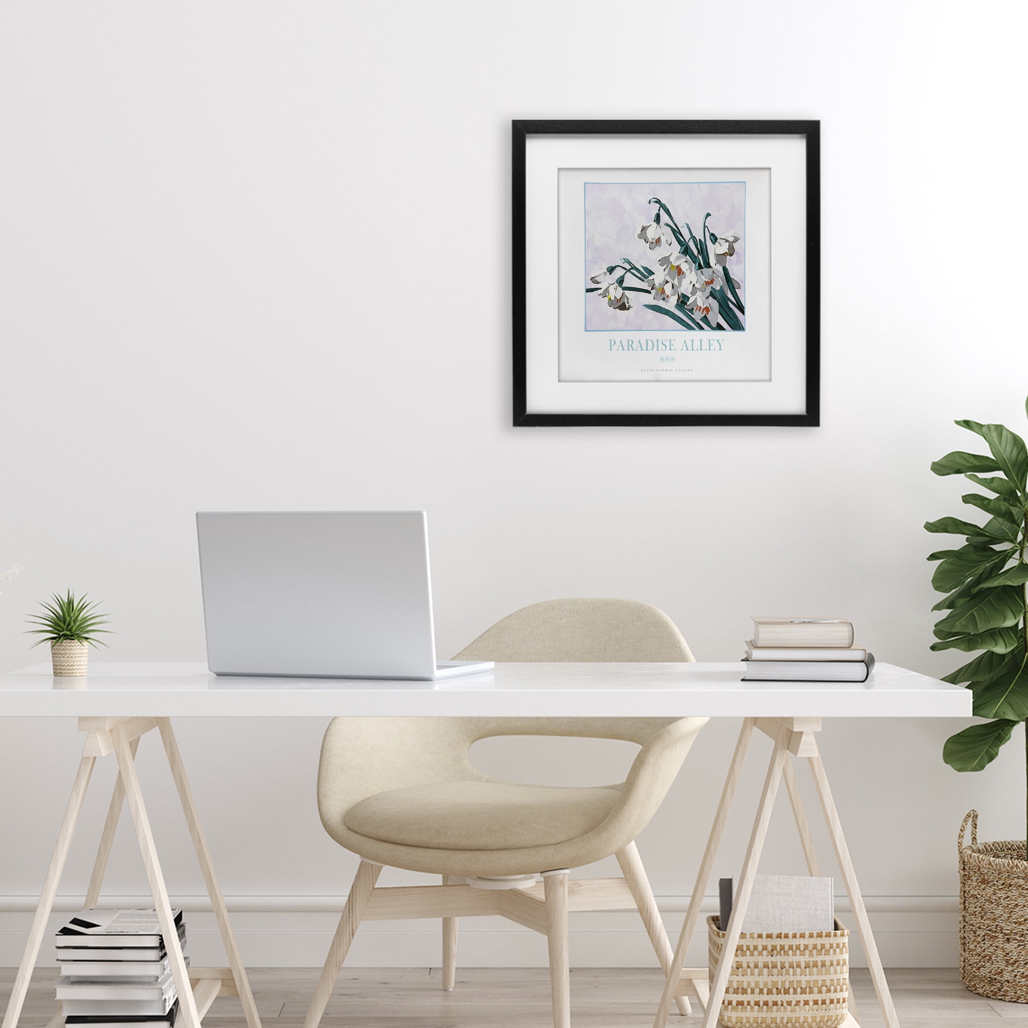 Stupell Industries Paradise Alley White Spring Blooms Black Framed Print Under Glass, design by Jadei Graphics