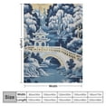 thumbnail image 4 of Nawypu  Chinoiserie Blanket Blue and White Chinoiserie Pagoda Bedding Blanket Traditional Chinese Fluffy Winter Warm Furry Rustic Blankets for Adults Anniversary Birthday Decor, 4 of 6