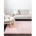 thumbnail image 5 of Rugs.com Infinity Collection Solid Shag Area Rug 2' x 3' Pink Lace Shag Rug Perfect for Living Rooms, Large Dining Rooms, Open Floorplans, 5 of 5