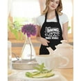 thumbnail image 4 of Funny Aprons for Women with Pockets, Adjustable Kitchen Apron for Cooking Baking, Birthday Gifts for Mom Grandma, 4 of 6