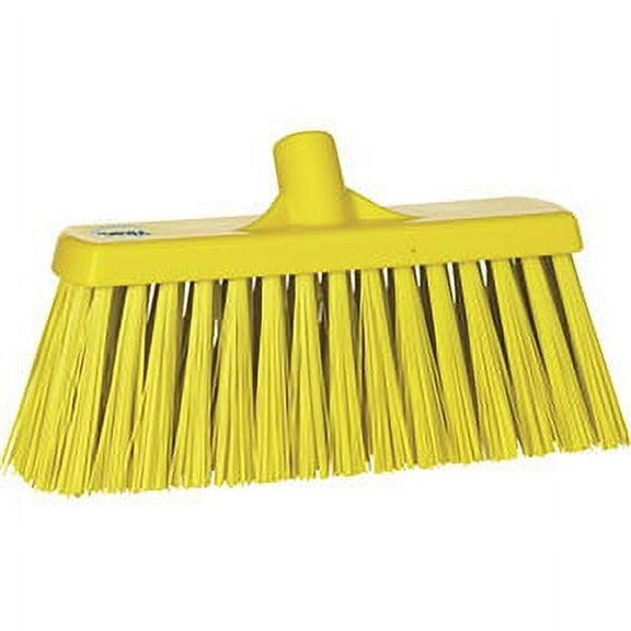 Vikan 13" Push Broom- Extra Stiff - Yellow (2 Units)