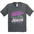 thumbnail image 3 of Inktastic Glitter Jesus Youth T-Shirt, 3 of 5