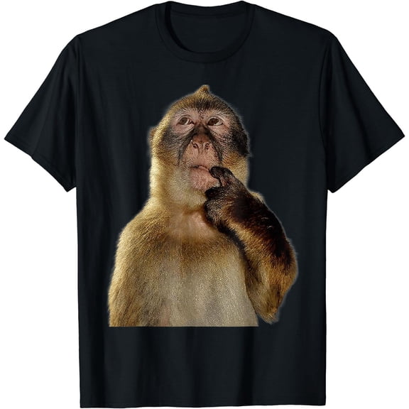 Thinking Monkey Funny Meme Cute T-Shirt