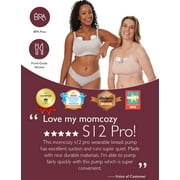 Momcozy S12 Pro Hands Free Breast Pump Wearable, Double Portable Breast Pump Electric, 24mm White