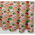 thumbnail image 5 of S4Sassy Pink Stripe & Mixed Veggies Vegetable Water Repellent Bath Shower Curtain With Roller Rings Hook-60 x 84 Inch, 5 of 6