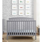 Delta Children Hanover 6-in-1 Convertible Baby Crib, Grey