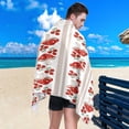 thumbnail image 5 of Dreamtimes Beach Towels Mushroom Fruit Leaves Camping Towels Sand Free Beach Towel, 30"x60" Large Beach Towels Quick Dry Bath Travel Towels Pool Yoga Beach Mat for Men Women, 5 of 7
