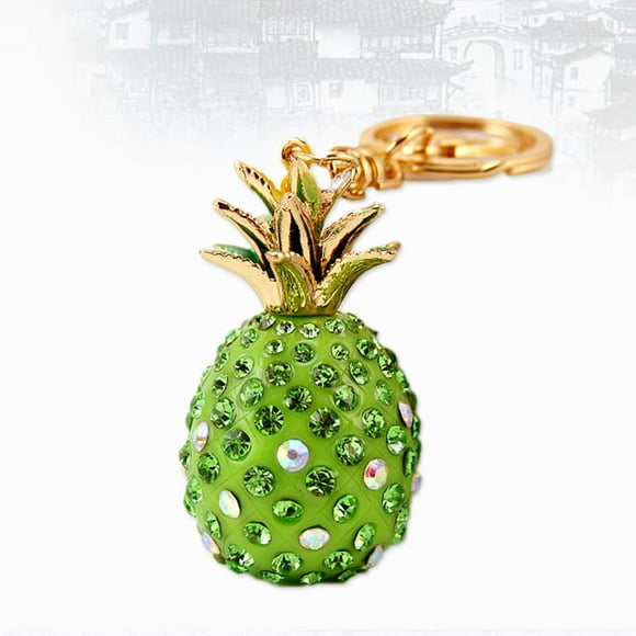 BESTYASH Llavero De Piña Con Incrustaciones De Ideal Para Decorar Llaves