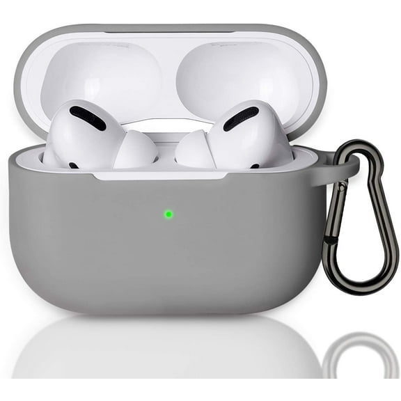 AirPods Pro Case,AirPods Pro 2019 Protective Shockproof Soft Silicone Chargeable Headphone Cover,Support Wireless Charging for Airpods Pro(Stone Gray)