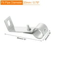 thumbnail image 2 of Uxcell L Shaped Standoff Pipe Clamp Strap Right Angle Pipe Support 80mm Fit 3/4" Pipe, 2 of 4