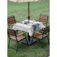 thumbnail image 3 of Outdoor Tablecloth with Umbrella Hole and Zipper, Blue Grey Fall Square Table Cloth 60x60 Inch Waterproof Tablecloth, Vintage Thanksgiving Botanical Picnic Table Cover for Patio Camping, 3 of 7