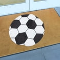thumbnail image 5 of MUSEYA Decorative Soccer Rug White Premium Polyester Floor Mat for Living Room, 5 of 7