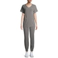thumbnail image 5 of ClimateRight by Cuddl Duds Short Sleeve V-Neck Scrub Top (Women's ), 5 of 6