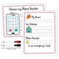 thumbnail image 2 of Inkdotpot Dry Erase Practice Worksheet I know my address, I know my phone number - Preschool, Kindergarten Laminated Worksheet, Homeschool Activities For Kids With 2 Dry Erase Markers-AZ, 2 of 7