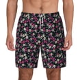 thumbnail image 2 of Picia Daisies Flowers pattern Mens Swim Trunks with Compression Liner Stretch Beach Shorts Quick Dry with Zipper Pockets No-Chafing Board Shorts-XX-Large, 2 of 9